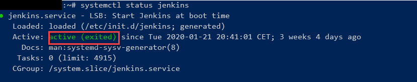 Jenkins Service Status